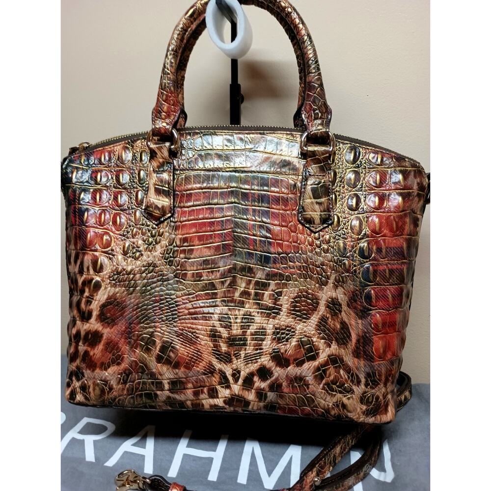 Brahmin Duxbury Satchel + Ady Wallet in TARTAN ANIMAL - Picture 5 of 13